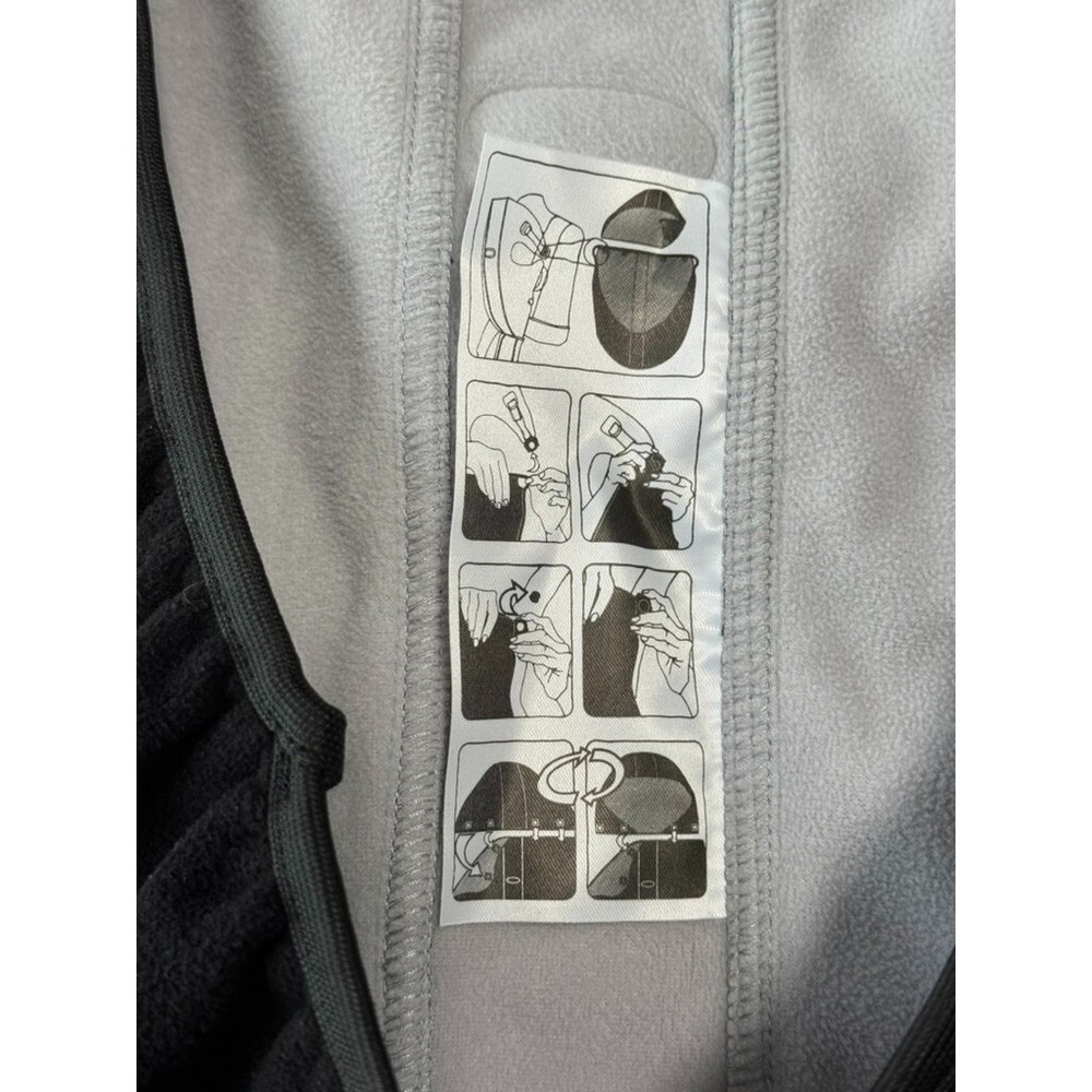 EUC Baby Bjorn accessory hooded fleece cover for carrier black winter - Picture 4 of 7